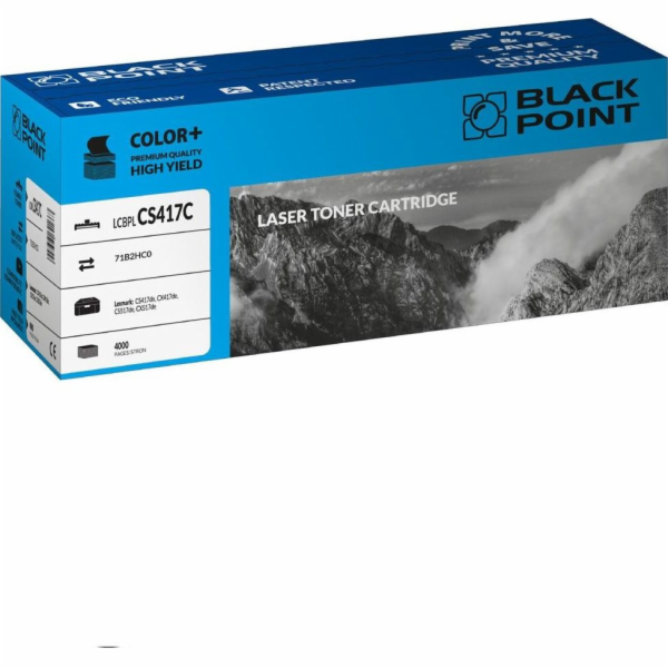 Náhradní toner pro černý bod LCBPLCS417C azurový 71B2HC0 ...