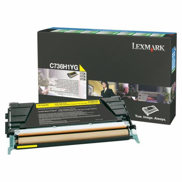 Originální toner Lexmark C736H1YG žlutý (0C736H1YG)
