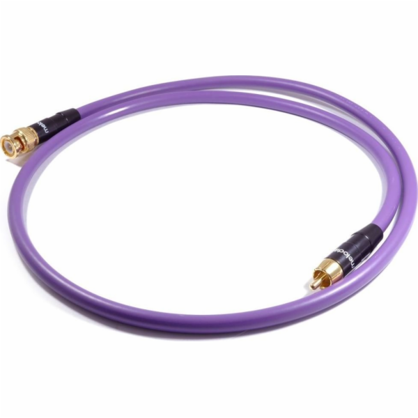 Melodika RCA (Cinch) - BNC kabel 10m fialový