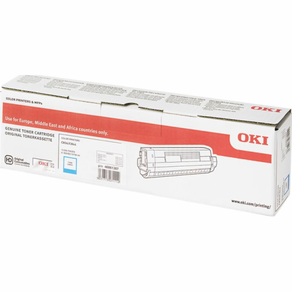 OKI toner 46861307 azurový originál (46861307)