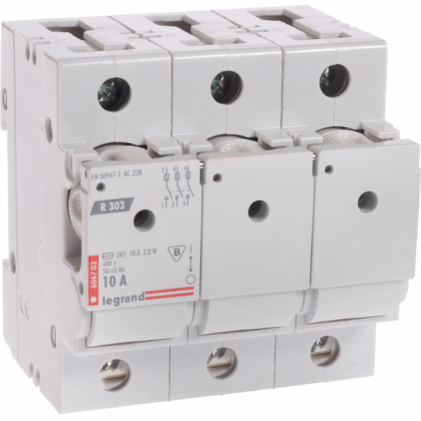 Legrand pojistkový spínač 3P 10A D01 R303 (606703)