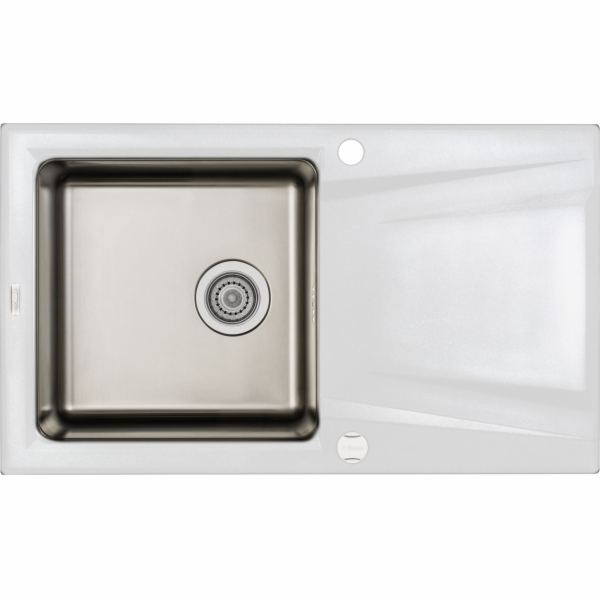Deante umyvadlo. Prime Alabaster Granito-Stal 860x500x220...