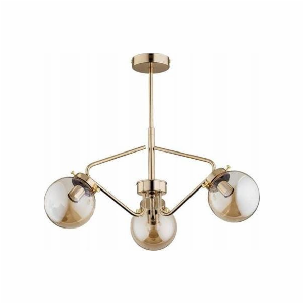 Alfa Závěsná lampa Barsum 3-Light Gold 27583