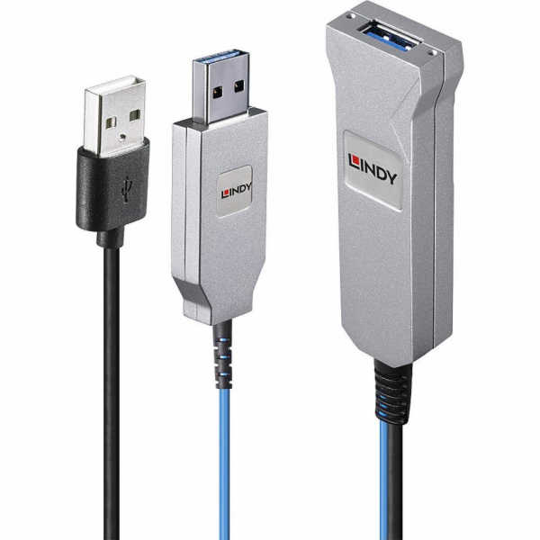 Lindy USB kabel USB-A – 2x USB-A 30 m modrý (43345)