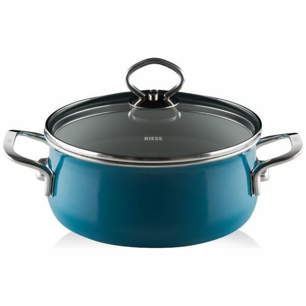 Riess Low Riess hrnec s poklicí 2,0l 20cm Aquamarin