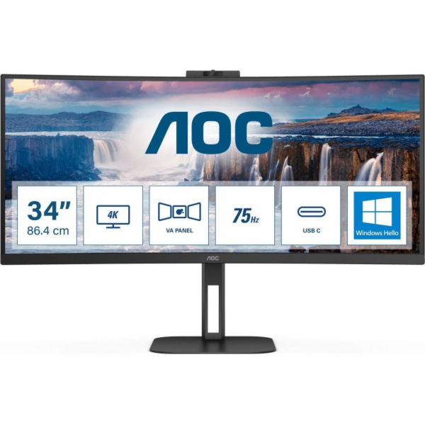 CU34V5CW/BK, LED-Monitor