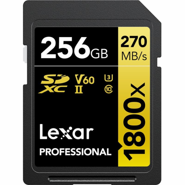 Lexar SDXC 256GB Profesionální 1800x UHS-II U3 ??(180/270...