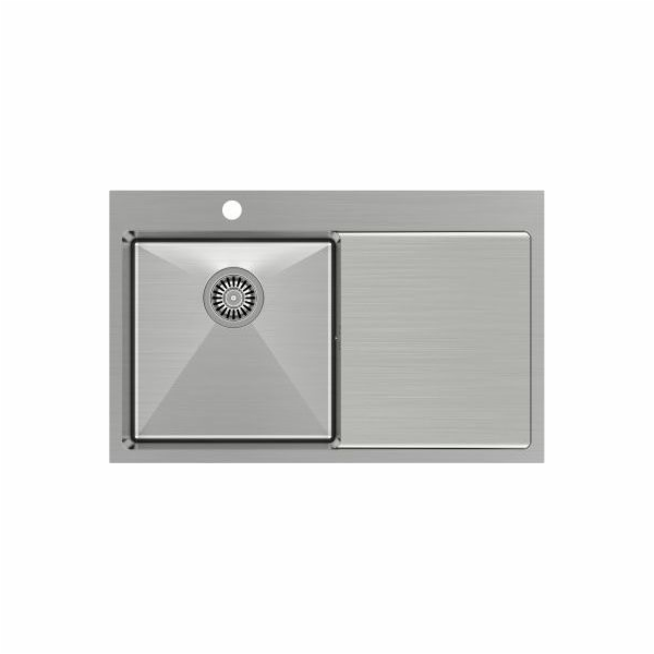 Dřez Quadron RUSSEL 111 SteelQ, broušená ocel