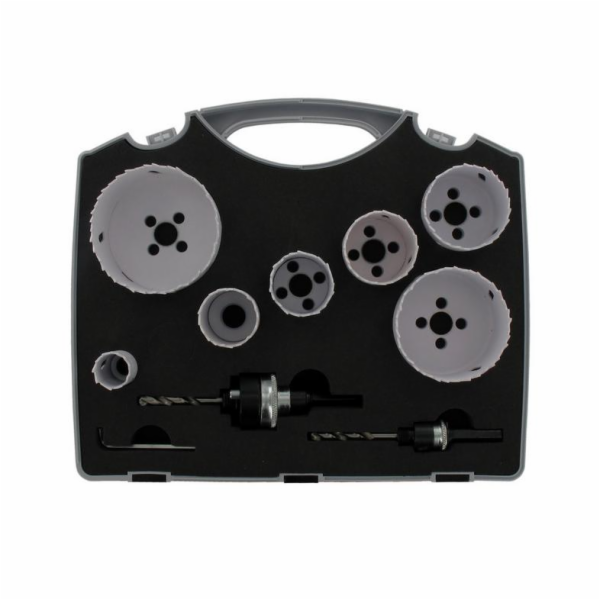Abraboro Sada bimetalových děrovek 22-76mm 2 adaptéry (AB...