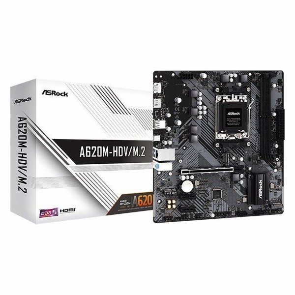 ASRock MB Sc AM5 A620M-HDV/M.2, AMD A620, 2xDDR5, HDMI, DP