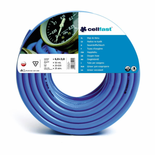 Cellfast Kyslíková hadice 6 x 3mm 80mb (20-684)