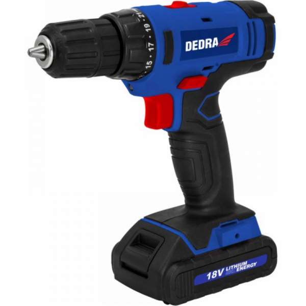Vrtací šroubovák Dedra DED7880 18 V 1 x 1,5 Ah baterie