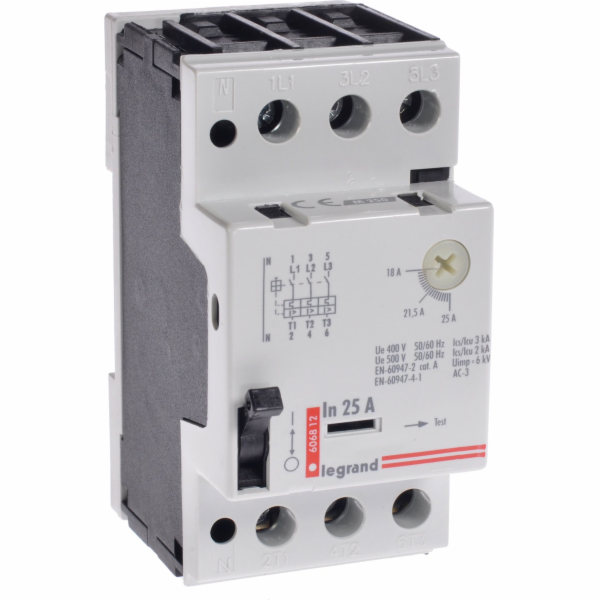 Legrand Motorový spínač 3P 11kW 18-25A M 250 25 606812