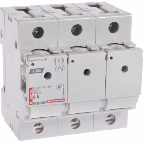 Legrand pojistkový spínač 3P 6A D01 R303 (606702)