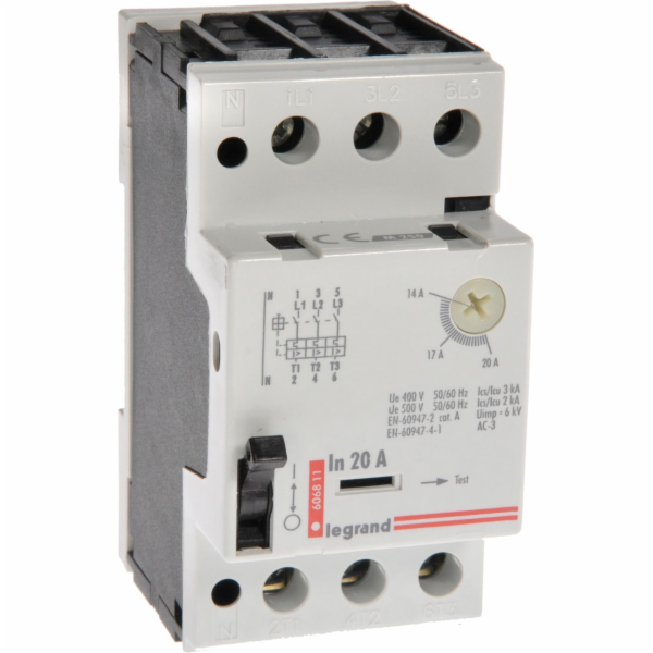 Legrand Motorový spínač 3P 9kW 14-20A M 250 20 606811