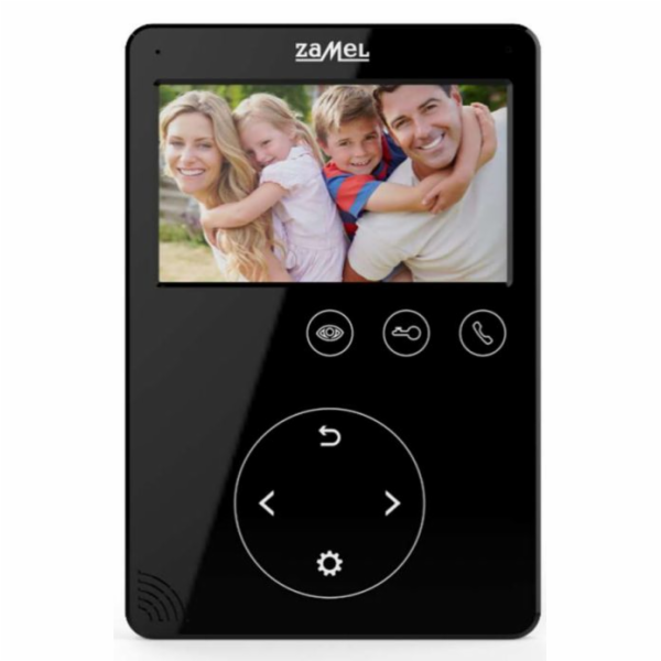 Zamel Video monitor s dotykovými tlačítky 4,3palcový čern...