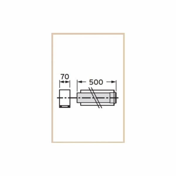 Vaillant Prodlužovací trubka DN80/125 0,5m 303202