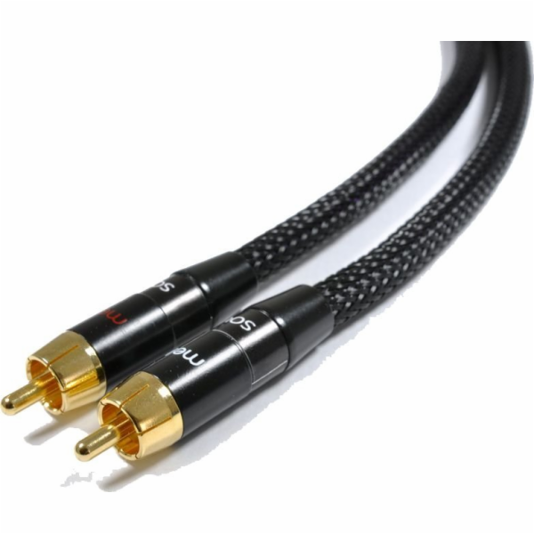 Melodika RCA (Cinch) x2 - RCA (Cinch) x2 kabel 1m černý