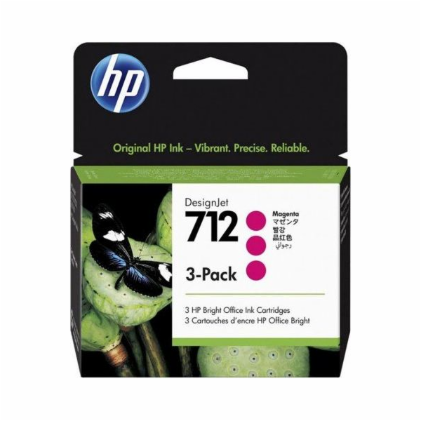 Inkoust HP Inkoust HP 712 3-balení 29 ml purpurový DJ ink...