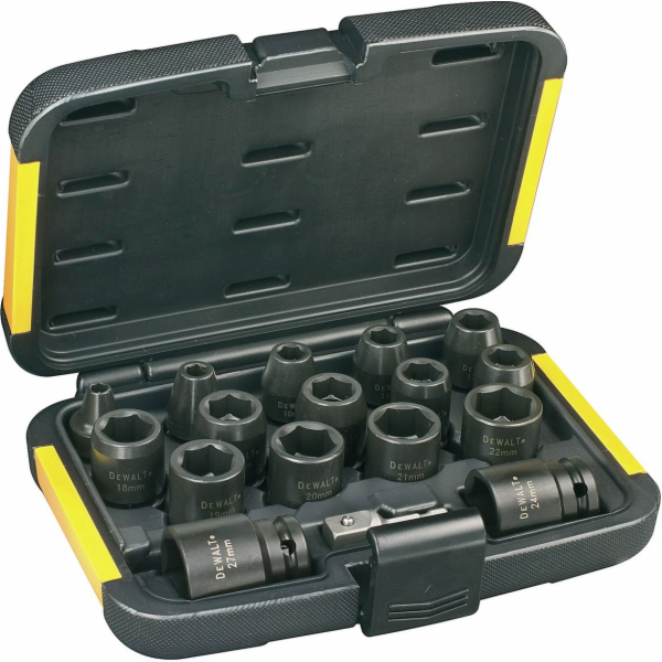 Dewalt sada 6-jardových uzávěrů 1/2 6-27 mm 17 ks. (DT750...