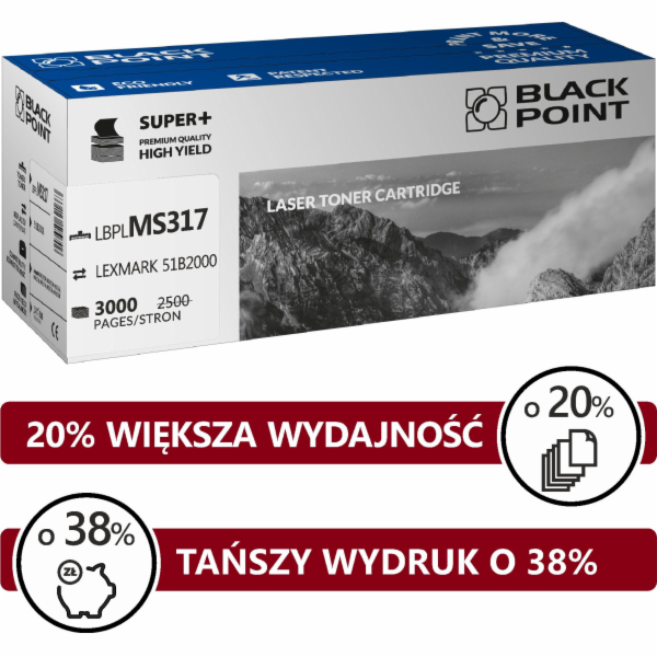 Black Point Toner LBPLMS317 Black Replacement 51B2000 (BL...
