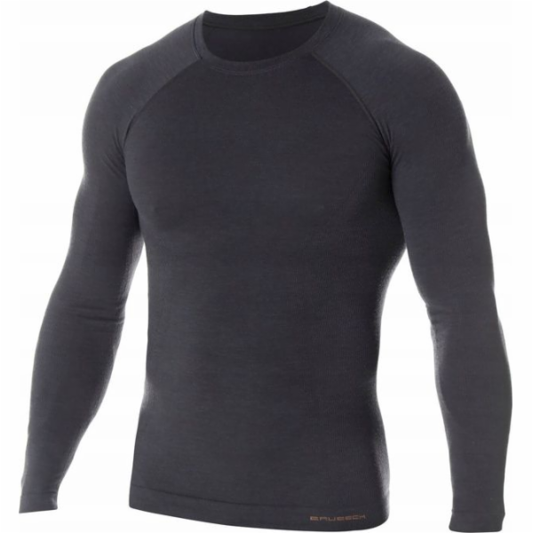 Brubeck Men s Active Wool Graphite t -shirt (LS12820)