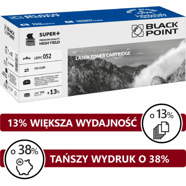 Černý toner LBPPC052, náhradní černý CRG-052BK (BLC052BCBW)