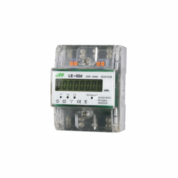 F&F 3-fázový elektroměr, kompatibilní s MID 63A, 230/400V...
