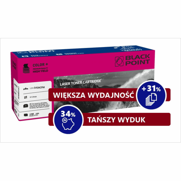 Černý toner LCBPH543ACFM Purpurový náhradní CF543A (BLHCF...