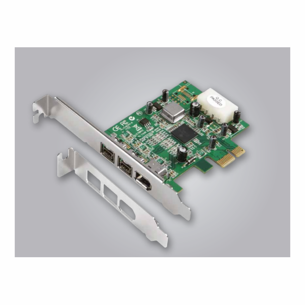 Dawicontrol PCIe x1 řadič – 2x FireWire 800 + 1x FireWire...