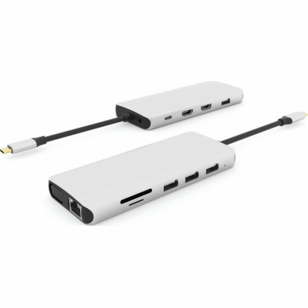 eSTUFF přenosný USB-C Hub 12-v-1 Triple Display, pro PC a...