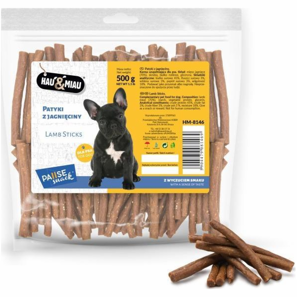 Hau & Miau pausesnack, pochoutka pro psa, jehně