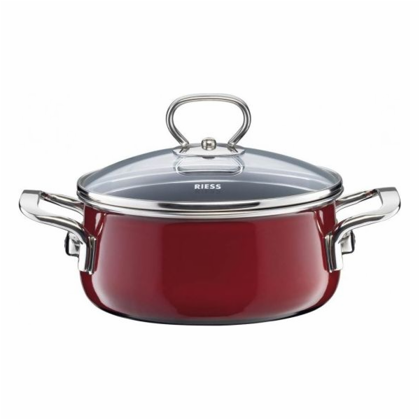 Riess hrnec Riess, nízký s poklicí, 16cm Rosso