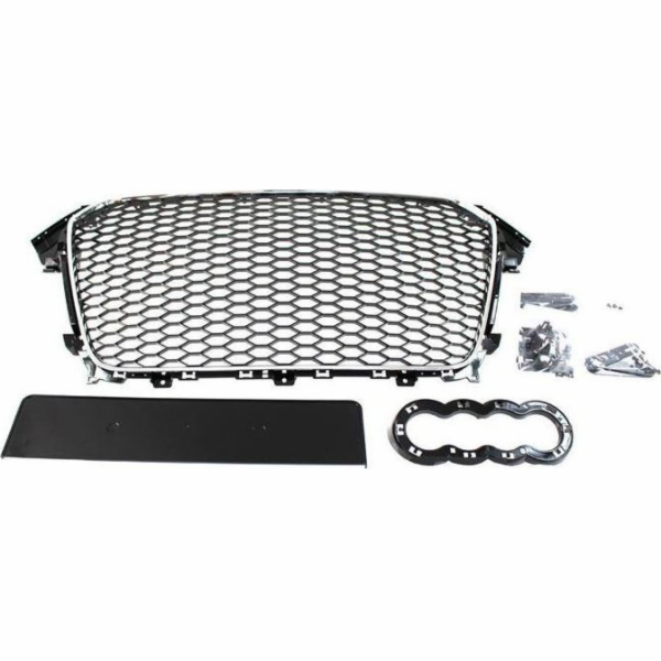 MTuning_F Grill Audi A4 B8 RS-styl chrome-black (12-15) PDC