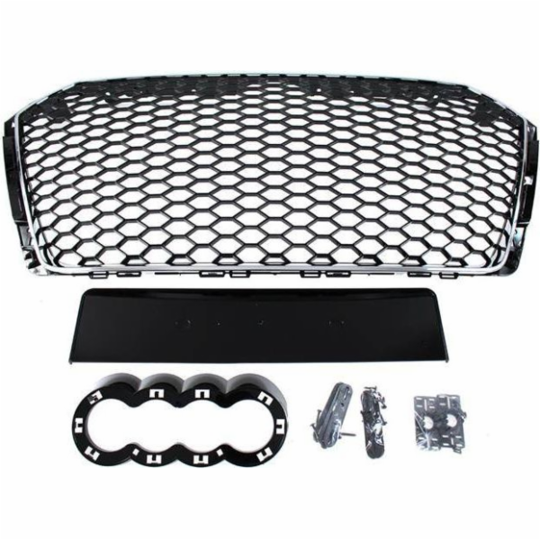 MTuning_F GRILL AUDI A4 B9 RS-STYLE CHROME (2016+) PDC