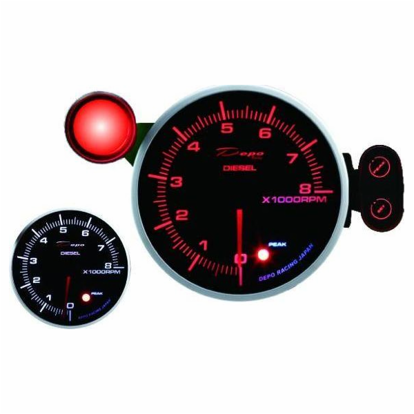 DRacing CLOCK DEPO PK série 115mm Tachometr 8000 Diesel