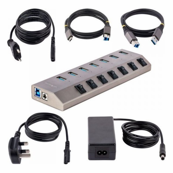 StarTech 5G7AIBS USB HUB 7x USB-A 3.1 Gen1 (5G7AIBS-USB-H...