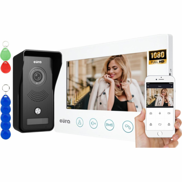 Eura Video-Intercom Eura VDP-42A3 Gamma Plus, Tuya, White...