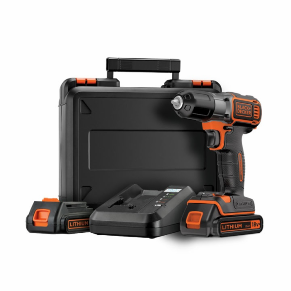 Black&Decker ASD18KB vrtací šroubovák 18 V 2 x 1,5 Ah bat...