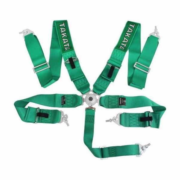 MTuning_F Sportovní opasky 5p 3 Green - Takata Replica po...