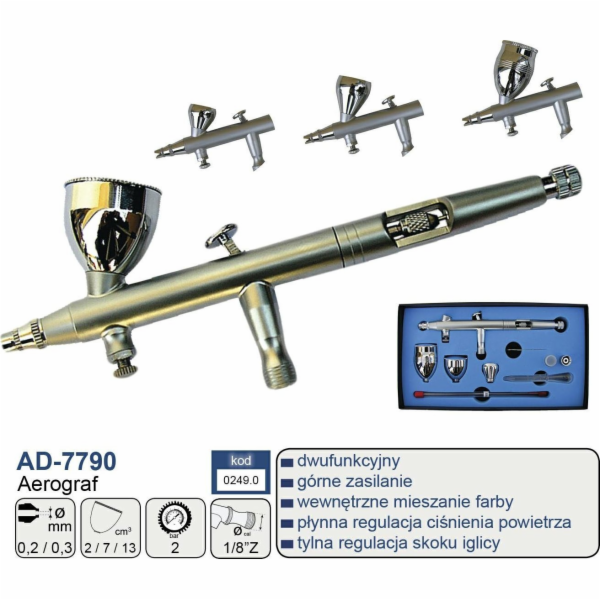 Airsler Airbrush Adler Adler 0,2 mm+0,3 mm AD-7790