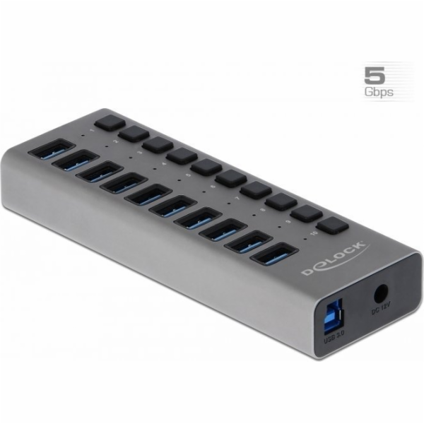 Delock USB HUB DELOCK Externí SuperSpeed USB Hub s 10 por...