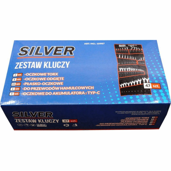 Stříbrná sada specializovaných klíčů 47 kusů (10987)