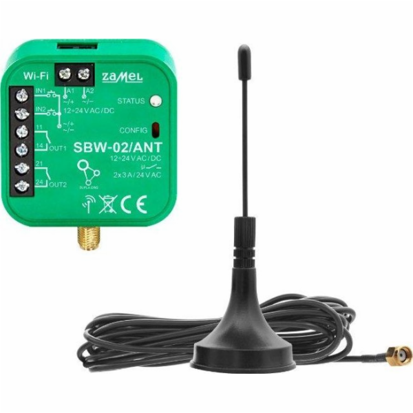 Zamel Supla - 2-kanálový ovladač brány s Wi-Fi anténou SB...
