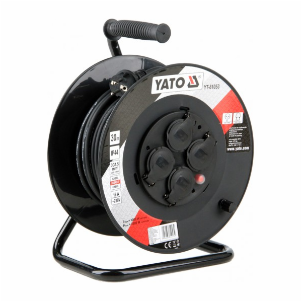 Yato Reel prodlužovací kabel 30m/4 zásuvky 230V H05RR-F 3...