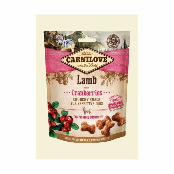 Lahodné pro psy Carnilove Jehněčí s brusinkami, 0,2 kg
