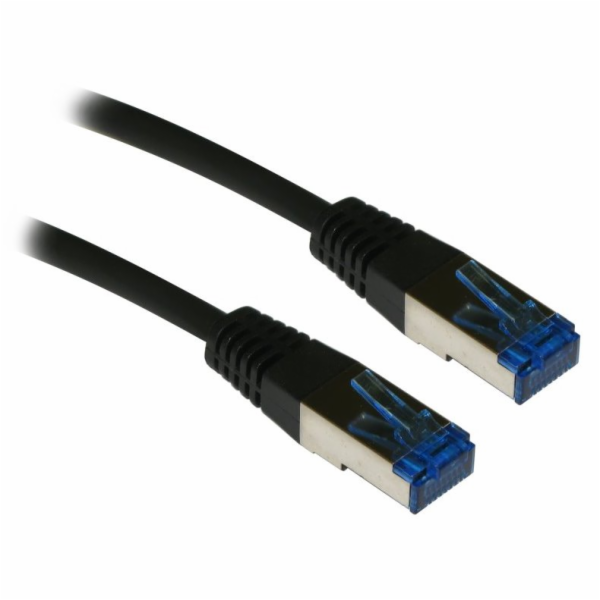 XtendLan patch kabel Cat6A, SFTP, LS0H - 0,25m, černý (pr...
