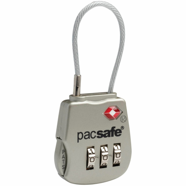 Pacsafe Prosafe 800 TSA Kabel Zahlenschloss Silver