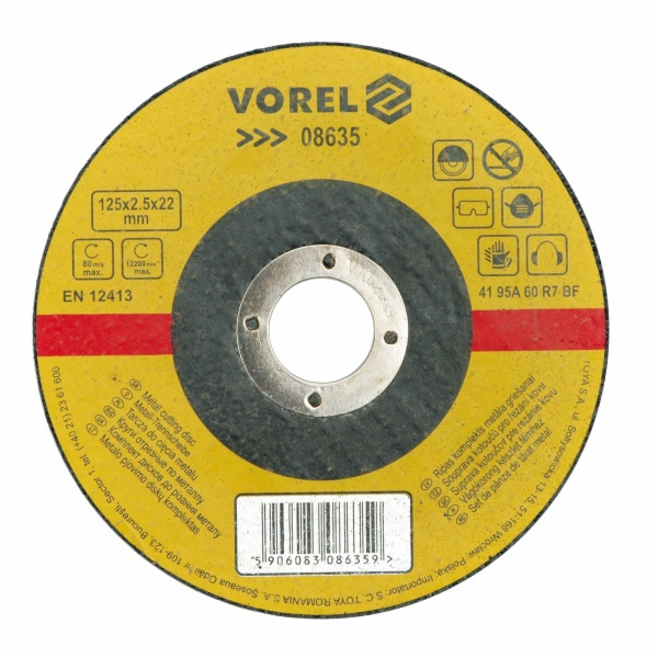 Kotouč na kov 125 x 22 x 2,5 mm TOYA