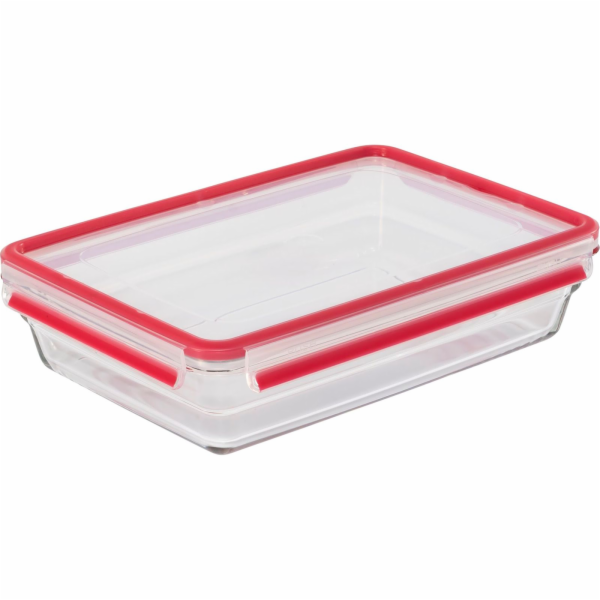 Emsa Clip&Close Sklenice Frischhaltedose 3 L Glas Rot